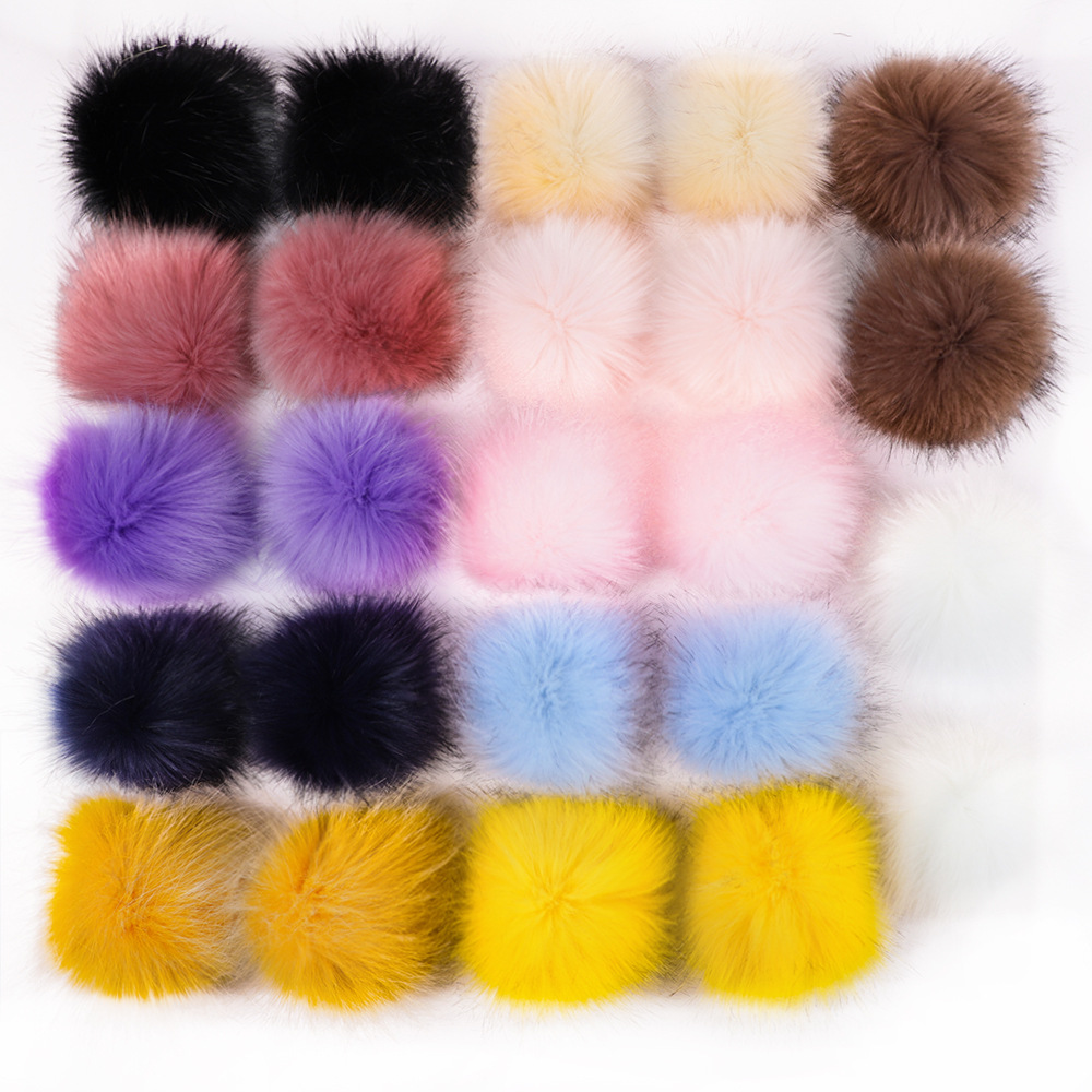 Искусственный мех искусственный мех енота (12 см); Пышная юбка с помпонами мяч для клоуном шапочка аксессуары для женщин шляпа «сделай сам»