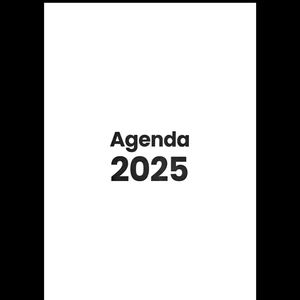 Agenda personnalisé en cuir PU rigide A5 avec reliure thermique, planificateur hebdomadaire et mensuel de janvier à décembre 2025 avec style imprimé - Product Image 3
