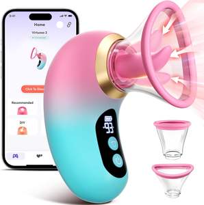 Jouets pour adultes : Vibrateur vibrant 3 fonctions (sucette, lécheuse, vibromasseur) avec écran LCD et godet amovible pour masturbation féminine et jouet sexuel pour couples - Product Image 1