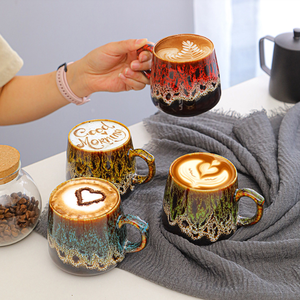 Tasse à eau créative de grande capacité, tasse à café en céramique colorée avec poignée, tasses à café <span class=keywords><strong>pour</strong></span> couple, cadeau <span class=keywords><strong>pour</strong></span> meilleur ami - Product Image 1