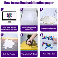 Film d'impression 3D AB 30cm * 100m/60cm * 100m Faux Broderie A et B Uv Dtf ab a B Pet Film Transfert Autocollant Rouleau pour T-shirt