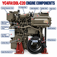 Moteur diesel marin Yuchai YC4FA130L-C20 130 CV avec propulsion par jet d'eau, moteur embarqué à rampe commune pour yacht