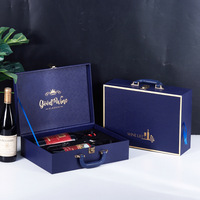 Coffret cadeau double bouteille de vin rouge en forme de sac à main, carton gris avec impression bronzée, logo UV, carton rigide, boîte en coton perlé