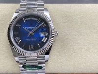 Montre de qualité supérieure, étanche, mécanique, 228-236, 40 mm, ARF Factory, acier 904L, mouvement VR3255, cadran bleu avec date, montre présidentielle