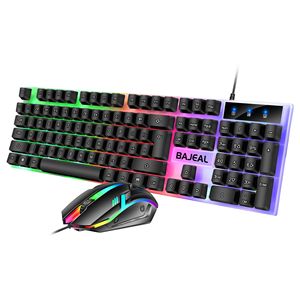 T350 Wired Gaming Keyboard And Mouse Set LED Backlit Keycaps For Office <b>Computer</b> Laptop - Product Image 3