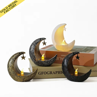 Lanterne du Ramadan pour la maison, centre de table, lune croissante suspendue, lampe de nuit LED, Eid Mubarak, Ramazan, Hari Raya, décorations de table, lumières