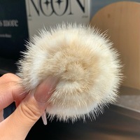 Broche en fourrure de vison faite à la main, accessoires floraux, broche en fourrure de vison de grande taille personnalisée pour vêtements, chaussures