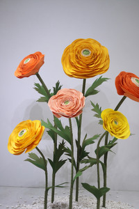 Fleurs géantes autoportantes en papier violettes pour vitrine de magasin, fleurs artificielles pour décoration de mariage, accessoires de photographie d'événements - Product Image 6
