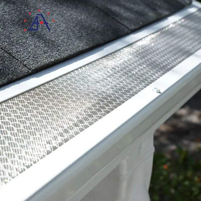 Industrielle perforierte Metall Aluminium Regen rinnen Abdeckung Schutz Dachrinnen Dach Regenwasser entwässerung system für Blatt filter