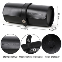 Rouleau de Montres en Cuir Étui de Voyage pour Montres de Luxe à 3 Logements, Facile à Transporter, Présentoir Support Remontoir pour Hommes CF1117