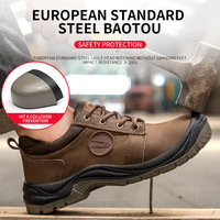 Chaussures de sécurité en cuir véritable RTS, bottes de travail à embout d'acier, unisexes, été, automne, hiver, résistantes aux perforations, usage industriel