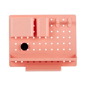 Haute qualité gain de place stylo stationnaire panneau perforé trou conception en plastique <span class=keywords><strong>rose</strong></span> <span class=keywords><strong>bureau</strong></span> <span class=keywords><strong>bureau</strong></span> accessoires <span class=keywords><strong>organisateur</strong></span> - Product Image 1
