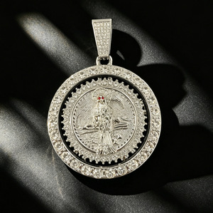 Collar con Colgante de <span class=keywords><strong>Dios</strong></span> de la Muerte Grande para Hombre, Cadena Cubana Estilo Hip Hop Punk y Colgante Giratorio de Aleación, Joyería - Product Image 4