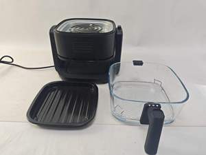 Anbolife 5L <span class=keywords><strong>Friteuse</strong></span> à <span class=keywords><strong>air</strong></span> et grill d'intérieur 2-en-1 avec fenêtre en verre, 8 programmes prédéfinis, couvercle rabattable, cuisson intelligente et saine, revêtement sans huile, OEM - Product Image 6