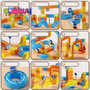 Jouets de <span class=keywords><strong>train</strong></span> à éclairage suspendu électrique DIY, circuit ferroviaire d'aventure à assembler - Product Image 2