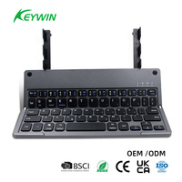 Claviers portables B048 Plus, clavier mini sans fil pliable à ciseaux avec support USB 3.0 pour iPad, ordinateur portable et tablette (iOS/Android)