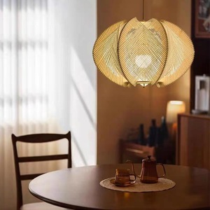 Wooden Birdcage Chandelier Round E27 LED Light Source Single Head For Restaurant Teahouse Bar Counter Leisure Venues - Product Image 3