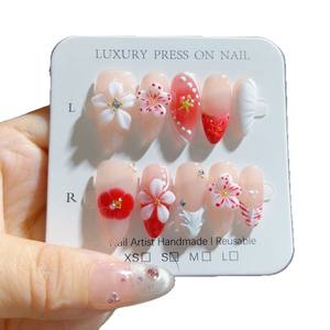 10 Uds colores al por mayor Gel <span class=keywords><strong>DE</strong></span> PINTURA A MANO superventas hermoso lujo personalizado hecho a mano prensa en <span class=keywords><strong>las</strong></span> uñas - Product Image 3