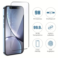 Protection d'écran en verre trempé HD transparent 9H 2.5D de qualité supérieure pour 15/14 Pro Max/13/12/11/XS/XR/7/8 Plus