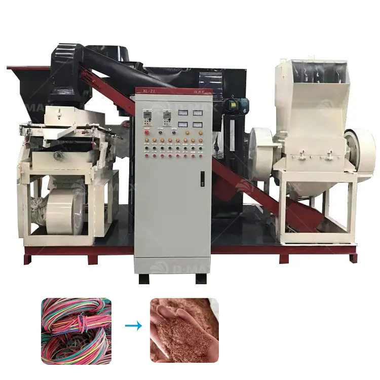 Electric 100% Separation Rate Electric Cable Granulator Copper Cable Crusher Machine For Sale