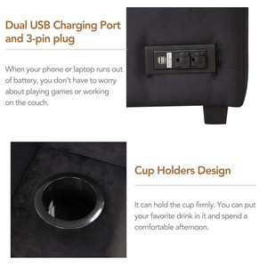 Modern Three Seat Fabric <b>Sofa</b> Bed Pull-Out Function 2-in-1 L-Shape Couch Storage Ottoman Living Room Bedroom Hotel <b>Small</b> Set - Product Image 5