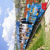 Train touristique électrique sur batterie pour parc d'attractions Hualong, 32 places, modèle YUHualong