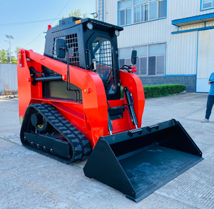 China Skid Steer mobil pemuat gaya lintasan beroda selip besar Steer Loader dengan kabin - Product Image 3