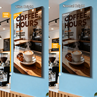 Écran d'affichage numérique publicitaire LCD ultra-fin de 32 pouces à montage mural pour ascenseur, restaurant, lecteur vidéo