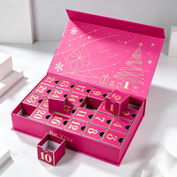 Boîte de calendrier de l'avent de Noël en carton écologique avec fermeture magnétique, design 12 jours, finition mate