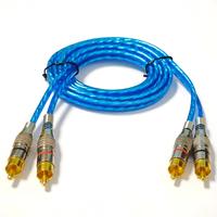 Câble audio-vidéo Y Splitter 2 RCA mâle vers 1 RCA femelle, plaqué or, adaptateur stéréo pour voiture, 1m 3m 5m personnalisable
