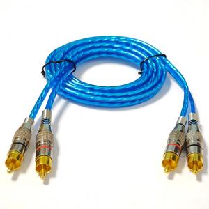 สายแยกสัญญาณเสียงและวิดีโอแบบ Y 2 หัว RCA ตัวผู้ ต่อ 1 หัว RCA ตัวเมีย ชุบทอง สำหรับเครื่องเสียงติดรถยนต์ ความยาว 1 ม. 3 ม. 5 ม. ปรับแต่งได้ - Product Image 4