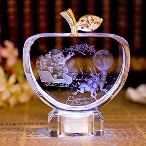 Petit Pont Offre Spéciale 3D Gravé Au Laser Souvenirs Amour <span class=keywords><strong>Ange</strong></span> Thèmes Cristal Verre <span class=keywords><strong>Pomme</strong></span> pour Cadeaux De Noël Décor À La Maison - Product Image 1