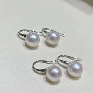wholesale custom S925 <b>Silver</b> Hook Freshwater Pearl <b>Drop</b> <b>Earrings</b> Minimalist Single Pearl Dangle <b>Earrings</b> Jewelry for women - Product Image 3