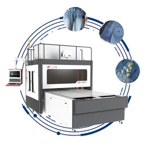 Argus - Mesa de trabalho para jeans jeans, baixo consumo de energia, marcação a laser, 4 trocas, com tubo de metal de 500 W, impressão a laser, jeans