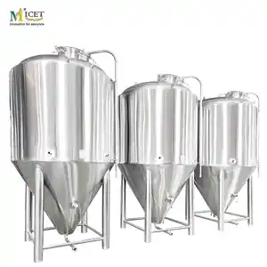 MICET 20BBL 20HL 2.000 Liter konischer Kühlfermenter Edelstahl Bierfermentationsgefäß Weinfermentationsbehälter zu verkaufen