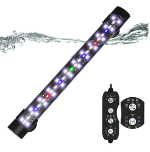 Luce LED per <span class=keywords><strong>Acquario</strong></span> Moderna con Accensione/Spegnimento Automatico, Spettro Completo, Sommergibile, WRGB, Ciclo 24/7, 8W, IP68, Ciclo Automatico Giorno/Notte - Product Image 1