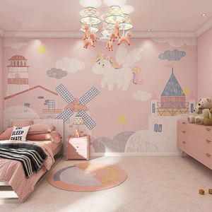 Personnalisé nordique moderne maison décoration intérieure beau paysage 3D rose petites filles chambre murale <span class=keywords><strong>papier</strong></span> <span class=keywords><strong>peint</strong></span> flamant rose <span class=keywords><strong>papier</strong></span> <span class=keywords><strong>peint</strong></span> - Product Image 1