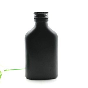 Trung Quốc Hấp Dẫn 100Ml 200Ml 250Ml 350Ml 500Ml Phẳng <span class=keywords><strong>Flask</strong></span> Brew Lạnh Ưa Thích Cà Phê Thủy Tinh Màu Đen chai - Product Image 1