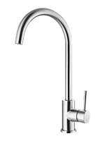 Robinet de cuisine monocommande en acier inoxydable 304, à eau chaude et froide, pour usage hôtelier moderne, vente en gros d'usine