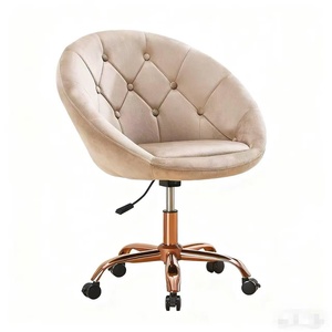 Chaise de maquillage, chaise de nail art, style européen de luxe léger, chaise relevable et pivotante, chaise de réception pour salons de coiffure - Product Image 4