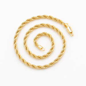 Wholesale Non Tarnish Waterproof 14k 18k Gold Plated 2.5mm 5mm 8mm Twisted Thick <b>Rope</b> <b>Chain</b> Necklace <b>Chain</b> Men - Product Image 5