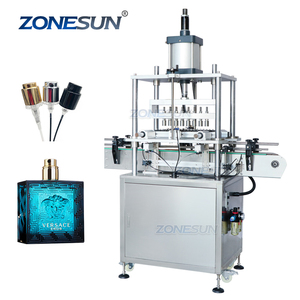 ZONESUN ZS-YG10 automatique liquide aluminium parfum pompe pulvérisateur bouteille collier anneau bouchons pressage capsulage sertissage Machine - Product Image 1