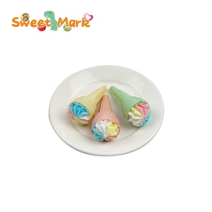 Halal Comida Vegetariana Forma de Helado Malvavisco <span class=keywords><strong>4</strong></span> Colores Dulce Suave Malva Caramelo - Product Image 3