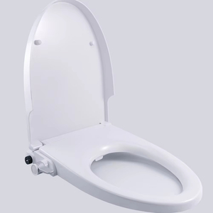 Asiento de Inodoro Redondo de Plástico con Tapa de Cierre Suave y Mecanismo de Liberación Rápida para la Comodidad del Hogar Moderno - Product Image 1