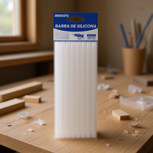 Bâtons de colle thermofusible transparente Mengfu 7 mm 8 pièces Bois Plastique Caoutchouc Céramique Papier Mousse Modèle M-0063 Adhésif haute transparence - Product Image 2