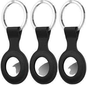 Funda <span class=keywords><strong>Airtag</strong></span> de silicona antiarañazos para llavero de niño, Funda personalizada, accesorio para billetera, gato, mascota, bucle - Product Image 1