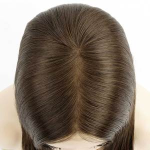 Pelucas de Lujo para Mujer <span class=keywords><strong>NATALIE</strong></span>, Cabello Virgen Mongol Clase A, Encaje de Diamantes, Encaje Francés Cosido a Mano, Tiras de Silicona, Alta Calidad - Product Image 5