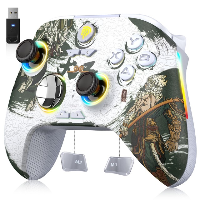 EasySMX X15 PC Controller - Enhanced Wireless game Controller with Hall Joysticks/Hall Triggers/RGB Lighting