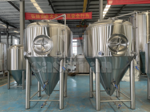 Cuve de Fermentation en Acier Inoxydable 304 de 2000L, Contrôlée par PLC, pour la Fabrication de Bière, avec Moteur et Propulseur - Product Image 3