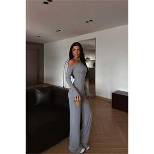 Mono y Traje de una Pieza Kendrick Gris para Mujer, Elegante y Cómodo - Product Image 3